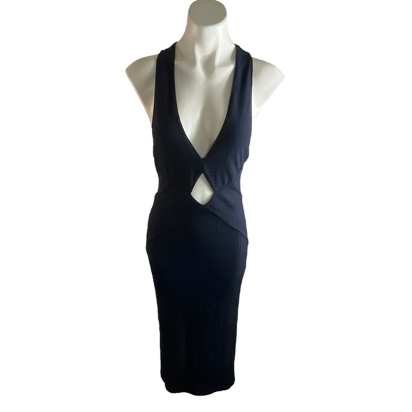 Free People All The Right Angle Bodycon Black Dress - Picture 13 of 16